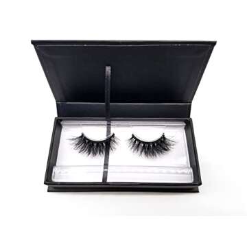 MISSLADY 12-Magnet Real Mink Magnetic Eyelashes Mink 18mm Long Wispy Fluffy Magnetic Lashes Mink (M3...