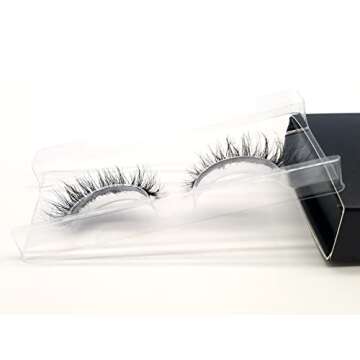 MISSLADY 12-Magnet Real Mink Magnetic Eyelashes Mink 18mm Long Wispy Fluffy Magnetic Lashes Mink (M3D-510, 18mm, 1 Pair without Eyeliner, Gift Box)