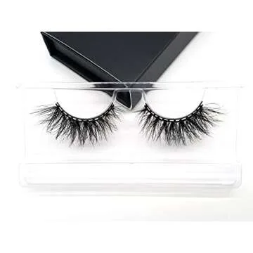 MISSLADY 12-Magnet Real Mink Magnetic Eyelashes Mink 18mm Long Wispy Fluffy Magnetic Lashes Mink (M3D-510, 18mm, 1 Pair without Eyeliner, Gift Box)