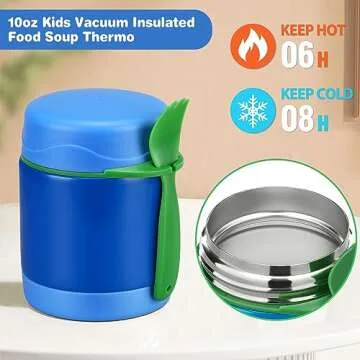 Pawtong 10oz Kids Insulated Food Jar for Hot Meals