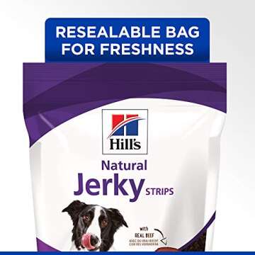 Hill's Natural Jerky Strips, All Life Stages, Great Taste, Dog Treats, Beef, 7.1 oz Bag