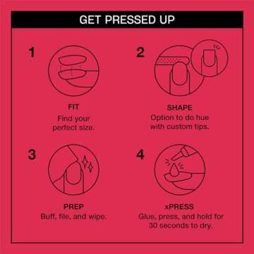 OPI xPRESS/ON Press on Nails | Short Round Light Solid Nail Art Press On Nails | With Nail Glue | Long Lasting, Reusable, Non-damaging