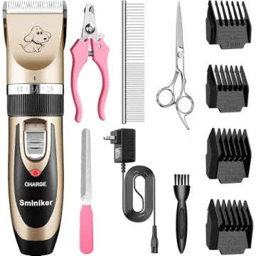 Sminiker Professional Cordless Pet Grooming Clippers - Quiet, Efficient & Easy to Use