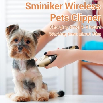 Sminiker Cordless Pet Grooming Clippers - Quiet & Efficient