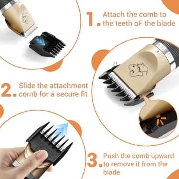 Sminiker Cordless Pet Grooming Clippers - Quiet & Efficient
