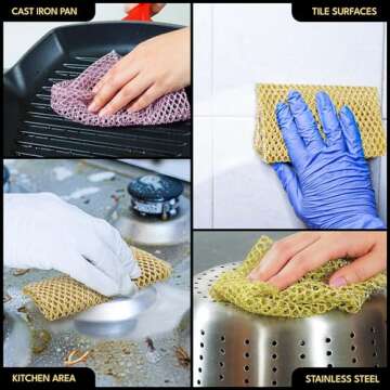 Crown Choice Heavy Duty Non-Scratch Dish Scrubbers - 6 Pack