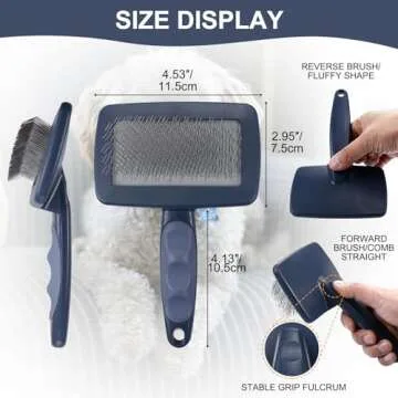 YIRU Slicker Brush for Long-Haired Dogs Grooming Tool