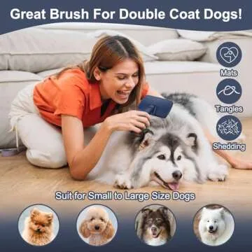 YIRU Slicker Brush for Long-Haired Dogs Grooming Tool