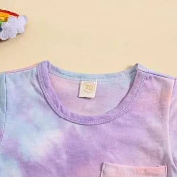Vibrant Toddler Summer Tie Dye Outfit for Girls