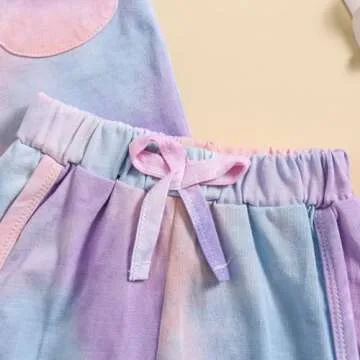Vibrant Toddler Summer Tie Dye Outfit for Girls