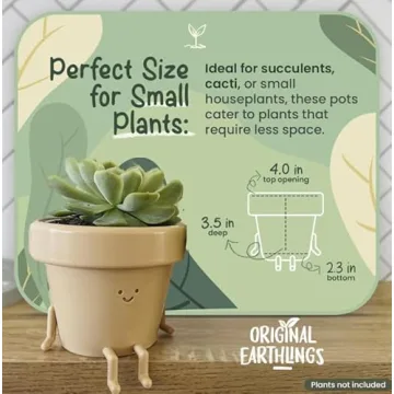 Cute 3.5 Inch Planter with Drainage for Plant Lovers