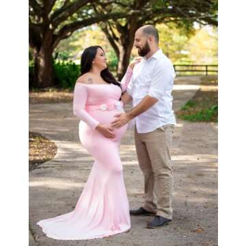 Elegant JustVH Maternity Dress for Photoshoots and Events