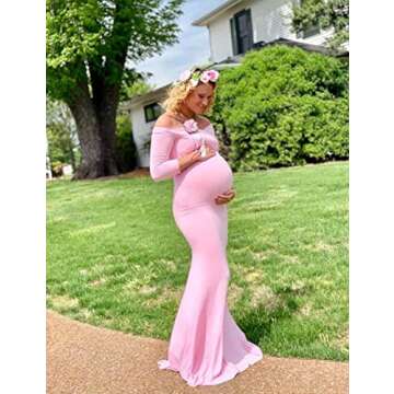 Elegant JustVH Maternity Dress for Photoshoots and Events