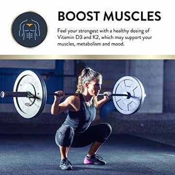 Mt. Angel Vitamins - Vegan Vitamin D3 & K2 Liquid Supplement - 5000 IU D3, Trans MK7 K2 - Gluten-Free, Non-GMO - Perfect for Adults & Kids - Your Daily Dose of Sunshine | K2 D3 Vitamin Supplement