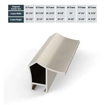 Frame My TV Deco TV Frames Alloy Prismatic - German Silver Bezel Compatible ONLY with Samsung The Frame TV (65", Fits 2021-2025 Frame TV)