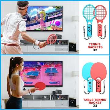 Switch Sports Accessories Bundle 18 in 1 for Nintendo Switch