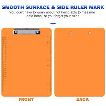 Clipboards, HERKKA 15 Pack Plastic Office Clipboards, Assorted Color Plastic Clipboards, Low Profile Clip Standard A4 Letter Size, Office Supplies Classroom Supplies