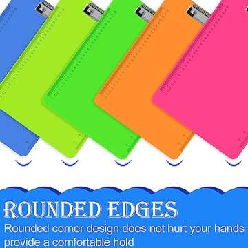 Clipboards, HERKKA 15 Pack Plastic Office Clipboards, Assorted Color Plastic Clipboards, Low Profile Clip Standard A4 Letter Size, Office Supplies Classroom Supplies