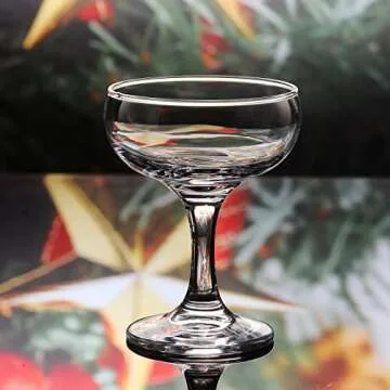 Valeways Shot Glasses, 4oz Cocktail Glasses Set of 6/True Coupe Glasses/Martini Glasses/Margarita Glasses/Daiquiri Glasses