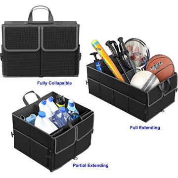 EPAuto Trunk Organizer - 3 Compartment Storage Solution