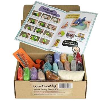 Woolbuddy Needle Felting Kit - Starter Craft with Instructions