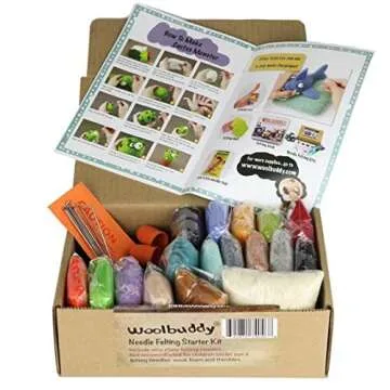 Woolbuddy Needle Felting Kit - Starter Craft with Instructions