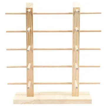 Juvale Wooden Eyewear Holder for 10 Pairs of Glasses Display