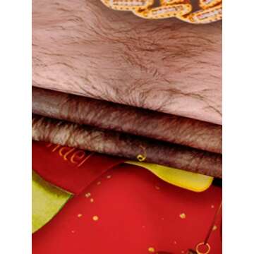 sanatty Unisex Topless Ugly Christmas Sweatshirt Novelty 3D Funny Design Sweater Shirt for Xmas (US, Alpha, Small, Medium, Regular, Regular, N10)