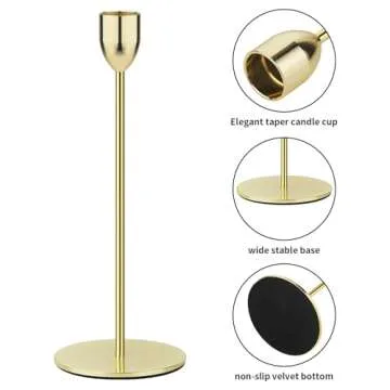 Elegant Ohtomber Gold Candle Holders for Every Occasion