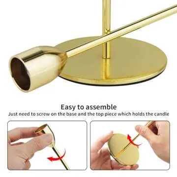Elegant Ohtomber Gold Candle Holders for Every Occasion