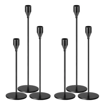 Matte Black Candlestick Holders for Elegant Home Decor