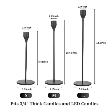 Elegant Matte Black Candlestick Holders for Home Decor