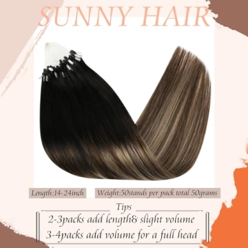 Sunny Hair 18in Micro Link Extensions | Real Human Hair