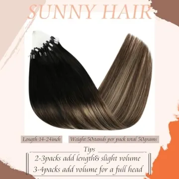 Sunny Hair 18in Micro Link Extensions | Real Human Hair