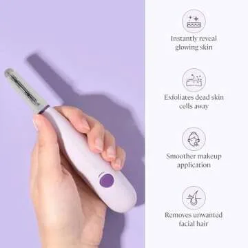 Michael Todd Beauty - Sonicsmooth - Dermaplane Razor for Women Face - SONIC Technology Dermaplaning Tool - 2 in 1 Women’s Facial Exfoliation & Peach Fuzz Hair Removal System- 8 Weeks of Safety Edges
