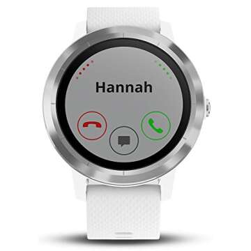 Garmin 010-01769-21 Vivoactive 3, GPS Smartwatch with Contactless Payments and Built-in Sports Apps, White/Silver