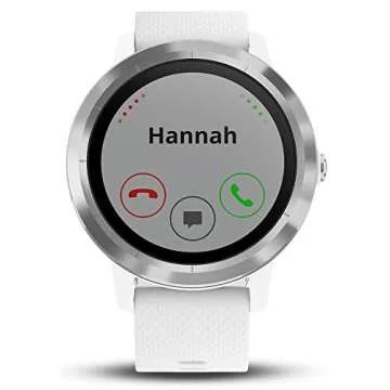 Garmin 010-01769-21 Vivoactive 3, GPS Smartwatch with Contactless Payments and Built-in Sports Apps, White/Silver