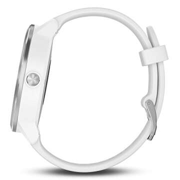 Garmin 010-01769-21 Vivoactive 3, GPS Smartwatch with Contactless Payments and Built-in Sports Apps, White/Silver