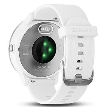 Garmin 010-01769-21 Vivoactive 3, GPS Smartwatch with Contactless Payments and Built-in Sports Apps, White/Silver