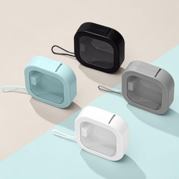 Kathfly 4 Pcs Hair Tie Organizer Portable Hair Accessory Storage Containers Stackable Hair Tie Bobby Pin Holder Home Cotton Swab Dispenser Hair Accessories Jewelry Organizer Box