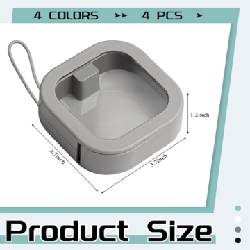 Kathfly 4 Pcs Hair Tie Organizer Portable Hair Accessory Storage Containers Stackable Hair Tie Bobby Pin Holder Home Cotton Swab Dispenser Hair Accessories Jewelry Organizer Box