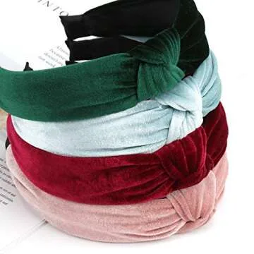 ANBALA 10 Pack Headbands for Women, Fashion Knotted Headbands, Breathable Wide Hairbands Hair Hoop Hairbands for Fashion Outfit Party Dance Banquet Wedding Anniversary