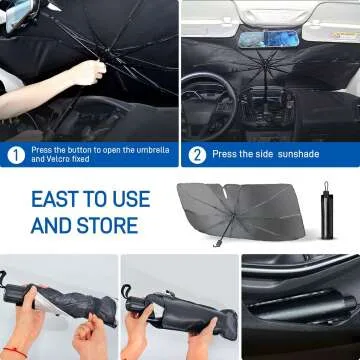 5 Layers UV Protection Car Sun Shade Umbrella