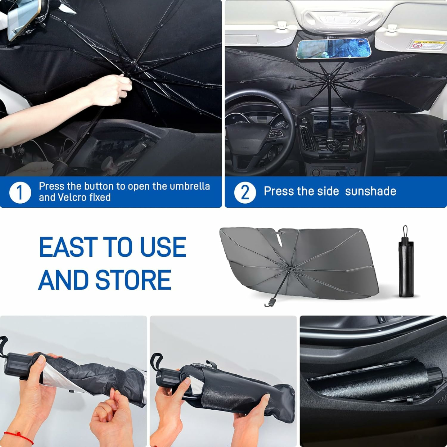 5 Layers UV Protection Car Sun Shade Umbrella