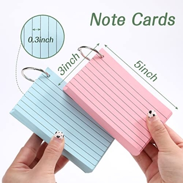 Yougeigy 500 Count Colorful 3x5 Index Cards for Notes
