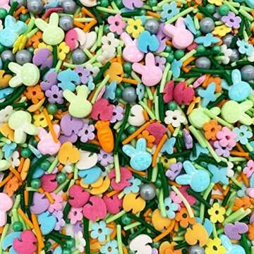 Weraru 3.4oz Edible Easter Sprinkles for Event Baking