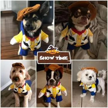Wood Dog Costume Dog Halloween Costume Story Pet Costumes, Cute Cowboy Dog Costume Halloween Dog Cosplay Costume Fashion Dress for Puppy Small Medium Large Dogs Christmas Special Events Photo Props