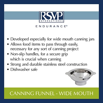 RSVP Endurance Funnel for Wide Mouth Jars, Stainless Steel