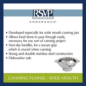 RSVP Endurance Funnel for Wide Mouth Jars, Stainless Steel