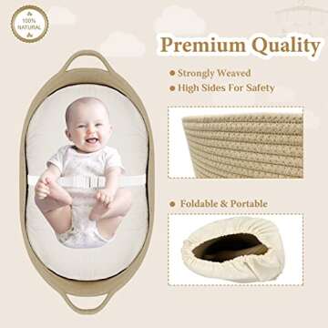 Meloom Cotton Baby Changing Basket - Stylish and Safe